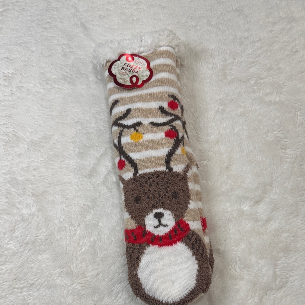 NWT Cozy Reindeer Fuzzy Socks‎